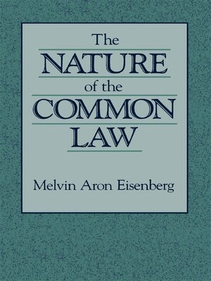 cover image of The Nature of the Common Law